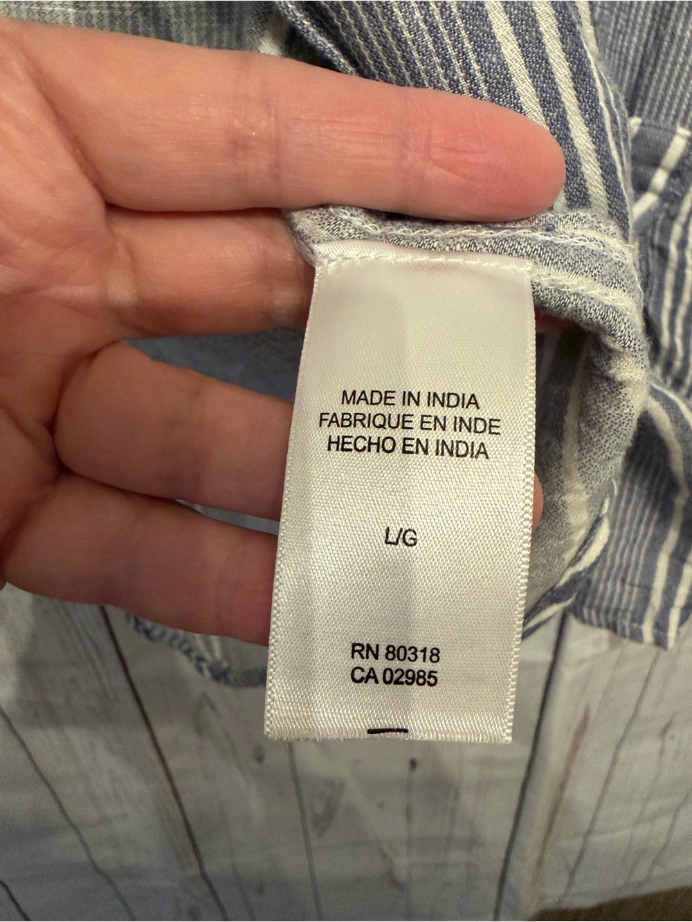 Lucky Brand Blue & White Vertical Stripe Button-Up Shirt - Picture 4 of 5